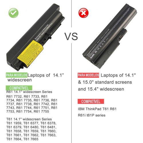 Bateria P/ Notebook Lenovo 42t5225, 42t5226 R400, T400