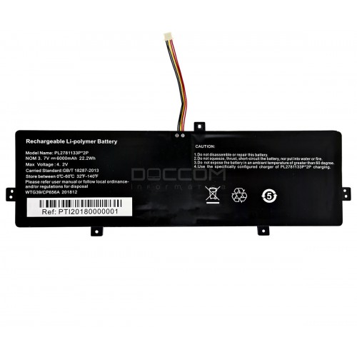 Bateria Interna Compatível com Notebook Multilaser Pc121 Pl2781133p*2P