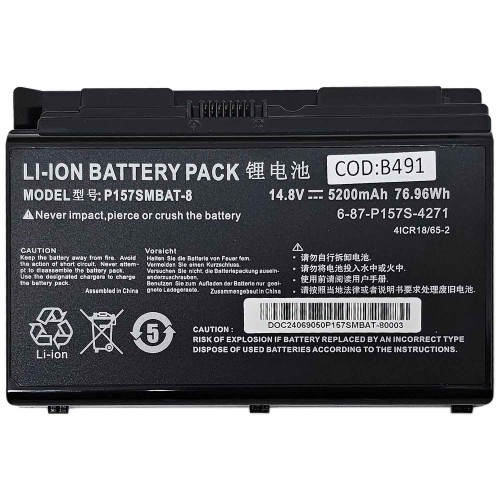 Bateria para Avell Titanium G1540, P157SMBAT-8