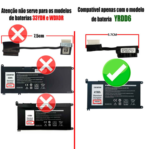 Cabo Da Bateria YRDD6 Para Dell Latitude 3400 E3400 Leia!!