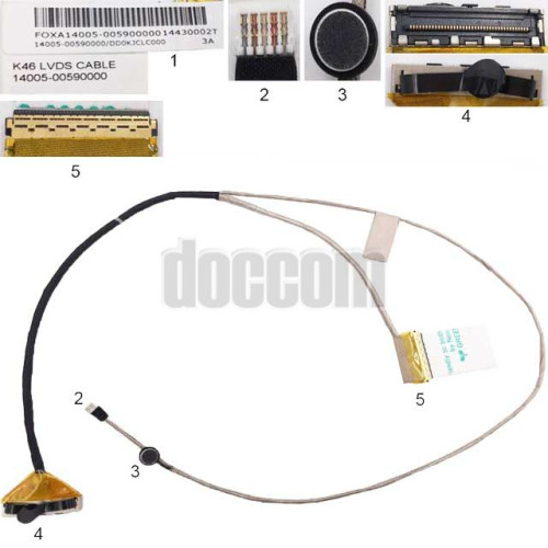 Cabo Flat Flex Lvds Para Asus 14005-00590000 14005-00590000