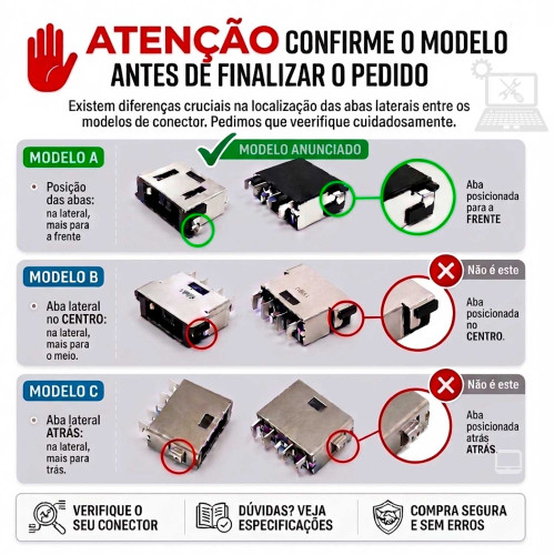 Conector DC Jack Para Lenovo Ideapad Creator 5-15IMH05 82D4