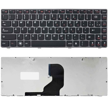 Teclado Compatível Lenovo Ideapad Z450 Z460a Z460g Frame Cinza