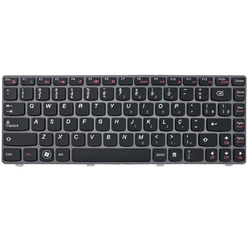 Teclado Compatível Lenovo Ideapad Z450 Z460a Z460g Frame Cinza