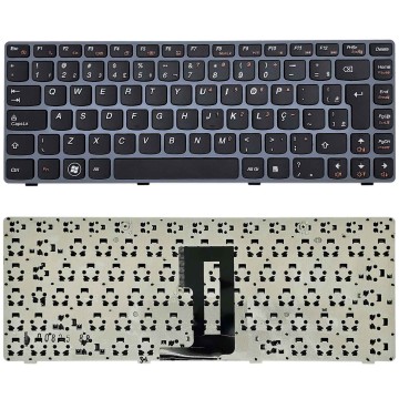 Teclado Compatível Lenovo Ideapad Z450 Z460a Z460g Frame Cinza