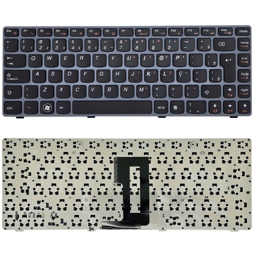 Teclado Compatível Lenovo Ideapad Z450 Z460a Z460g Frame Cinza