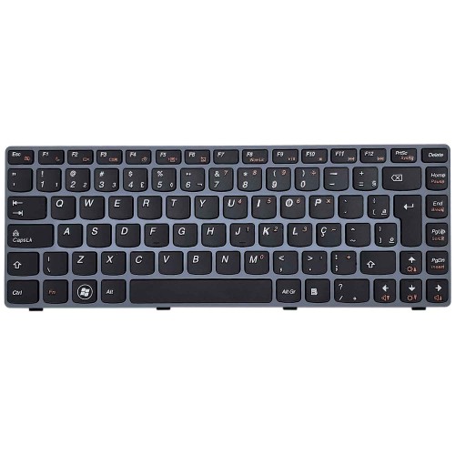 Teclado Compatível Lenovo Ideapad Z450 Z460a Z460g Frame Cinza