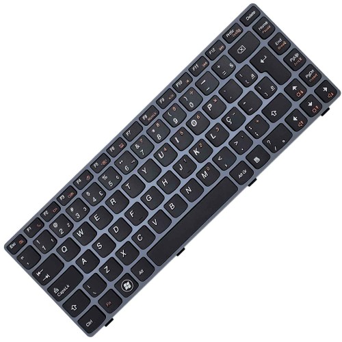 Teclado Compatível Lenovo Ideapad Z450 Z460a Z460g Frame Cinza