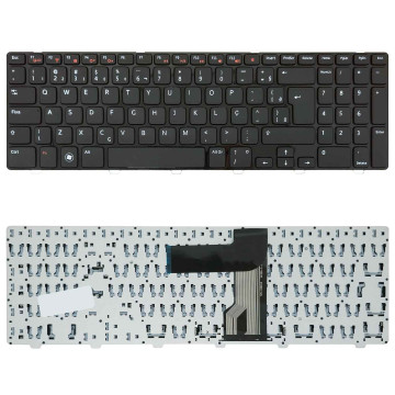 Teclado Para Notebook Dell Inspiron 06kejr Preto Com Moldura