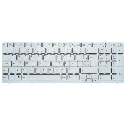 Teclado para Sony Vaio SVE151G11L SVE151G11M ABNT2 Branco