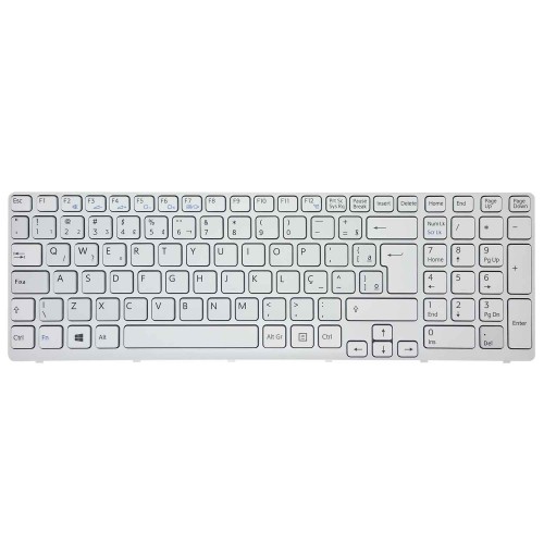 Teclado Para Notebook Sony Vaio 149095811BR SVE15111EBS Branco