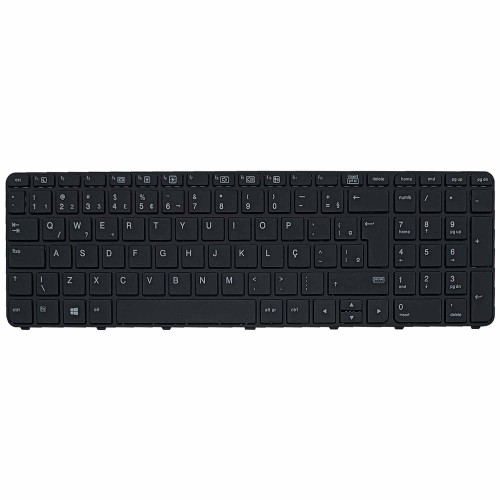 Teclado para HP ProBook 450 455 470 Série G4 | BR, Preto com Frame