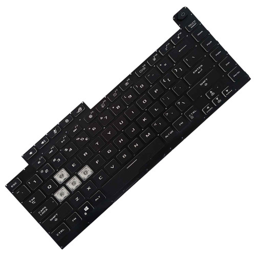 Teclado para Asus ROG Strix G15 G512, G512L, G512LI | US, Preto com Backlight RGB