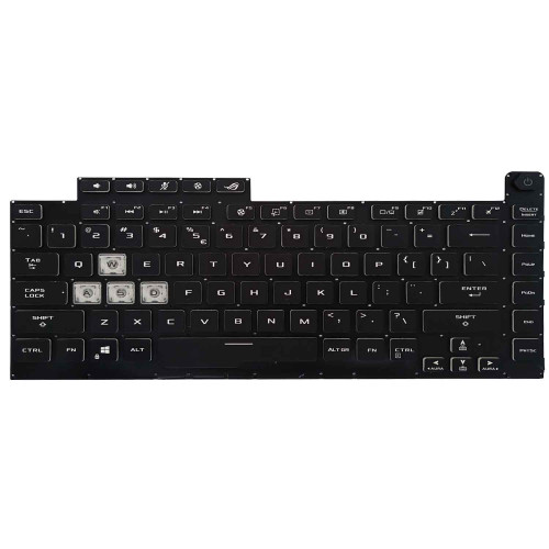 Teclado para Asus ROG Strix G15 G512, G512L, G512LI | US, Preto com Backlight RGB