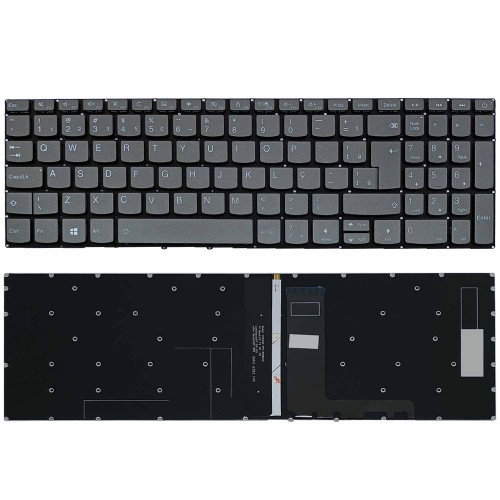 Teclado para Lenovo IdeaPad L340-17IRH Type 81LL Gaming | BR, Grafite com Backlight Branco