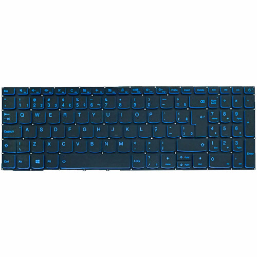 Teclado para Lenovo IdeaPad L340-15IRH L340-17IRH Gaming | BR, Preto com Backlight Azul