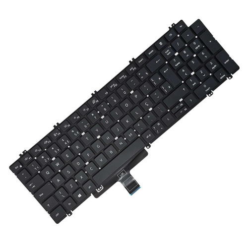 Teclado para Dell 0NCC1H, 0N7N16, 0RHGTP, 0T6FVY, N7N16 | BR, Preto com Backlight Branco