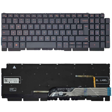 Teclado para Dell G15 5510 P105F001/P105F002 | BR, Grafite com Backlight Laranja