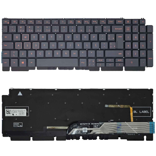 Teclado para Dell G15 5510 P105F001/P105F002 | BR, Grafite com Backlight Laranja