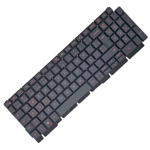 Teclado para Dell G15 5510 P105F001/P105F002 | BR, Grafite com Backlight Laranja