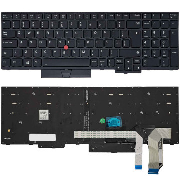 Teclado para Lenovo ThinkPad 01YP552, 01YP632, 01YP712 | BR, Preto com Frame, Backlight Branco, Pointing Stick