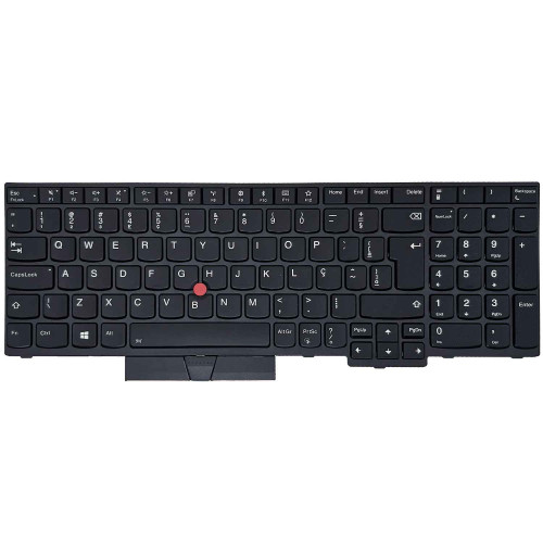 Teclado para Lenovo ThinkPad E590 Types (20NB, 20NC) | BR, Preto com Frame, Backlight Branco, Pointing Stick