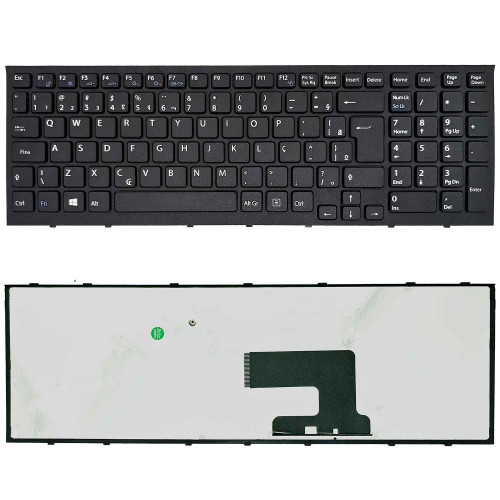 Teclado para Sony VAIO PCG-71911L, PCG-71911M, PCG-71911X | BR, Preto com Frame Teclado para Sony VAIO PCG-71911L, PCG-71911M, PCG-71911X | BR, Preto com Frame