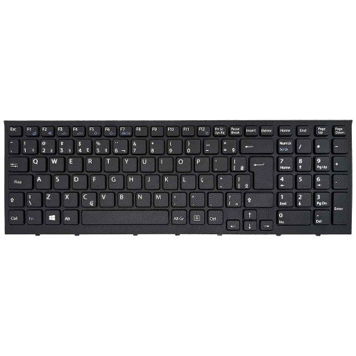 Teclado para Sony VAIO PCG-71911L, PCG-71911M, PCG-71911X | BR, Preto com Frame Teclado para Sony VAIO PCG-71911L, PCG-71911M, PCG-71911X | BR, Preto com Frame