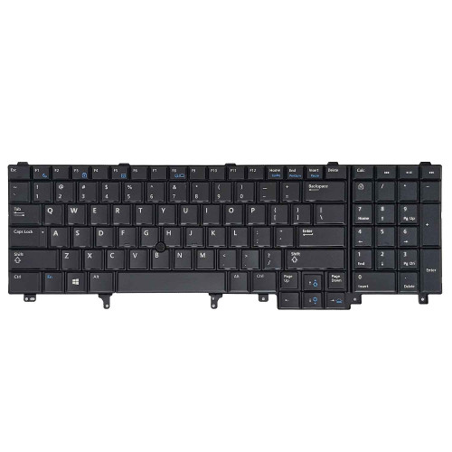 Teclado para Dell Precision M6800 P30F001 | US, Preto com Backlight Branco, Pointing Stick