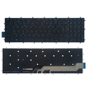 Teclado para Dell Inspiron 17 7773 7778 7779 P30E001 2-in-1 | BR, Preto, Backlight , tecla Azul