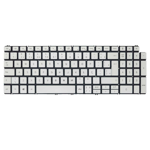 Teclado Para DELL Inspiron 15 5590 P88F P88F001 Prata LED