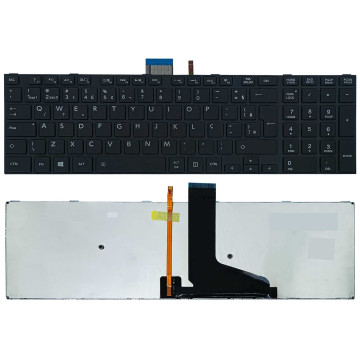 Teclado para Toshiba Satellite S55T-A, S55T-A5189, U55D-A | BR, Preto com Frame, Backlight