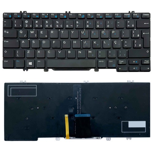 Teclado Para Dell Latitude E5289 E5290 E7280 E7290 Com LED