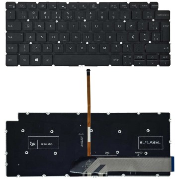 Teclado Para Dell Latitude 3301 3410 E3301 Preto Luminoso