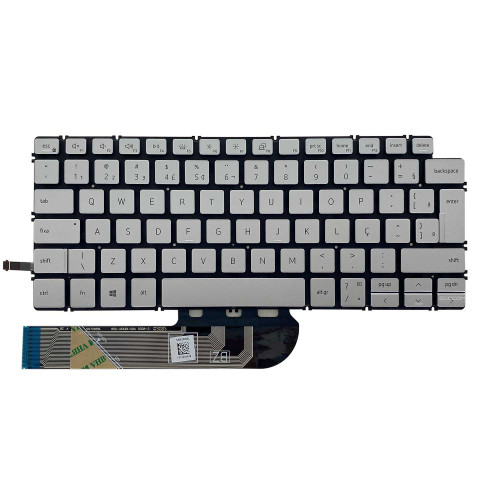 Teclado para Dell Inspiron 5490 5498 P116G/P116G001 | BR, Prata com Backlight Teclado para Dell Inspiron 5490 5498 P116G/P116G001 | BR, Prata com Backlight