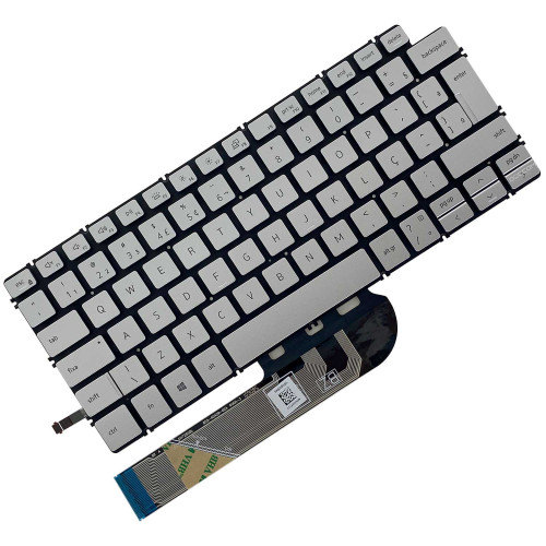 Teclado para Dell Inspiron 5490 5498 P116G/P116G001 | BR, Prata com Backlight Teclado para Dell Inspiron 5490 5498 P116G/P116G001 | BR, Prata com Backlight