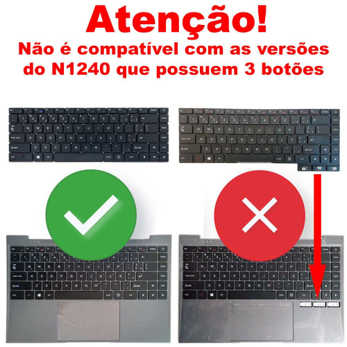 Teclado para Positivo Master N1240 | BR, Preto
