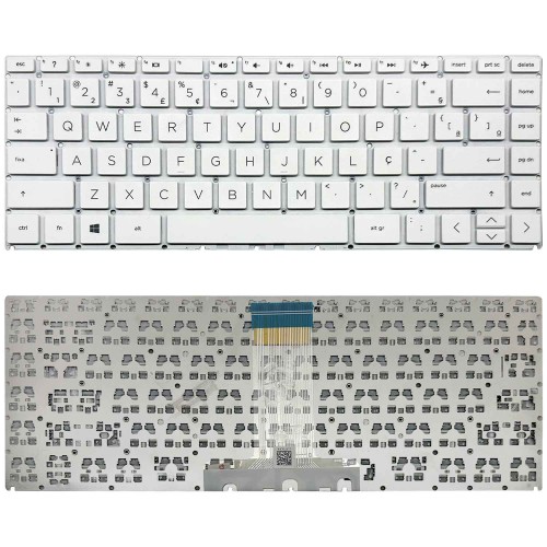 Teclado Para Notebook HP 14-bs002la 14-bs003la Branco