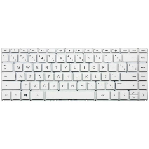 Teclado Para Notebook HP 14-bs002la 14-bs003la Branco