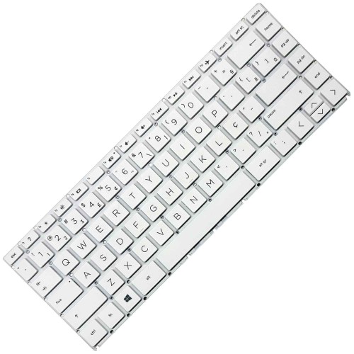 Teclado Para Notebook HP 14-bs002la 14-bs003la Branco