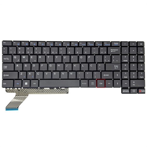 Teclado para Notebook Multilaser Ultra UB260  UB261 - Cinza