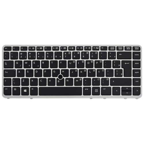 Teclado Para Hp Elitebook 740 G2 C/ Luminoso Backlight Cinza