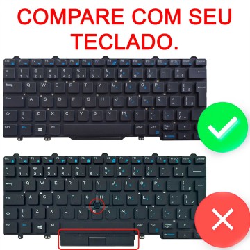 Teclado Para Dell Latitude 3340 3350 5470 5480 - Sem Point