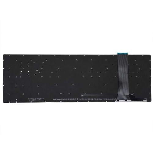 Teclado para Asus N550, N550L, N550LF | US, Preto com Backlight Branco