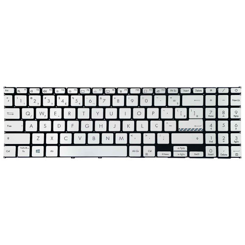 Teclado para Asus VivoBook 15 M1502IA-EJ384W, M1502IA-EJ251 | BR, Prata