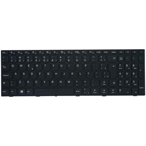 Teclado para Lenovo IdeaPad V6386A-US, V155420AS1-US | BR, Preto com Frame