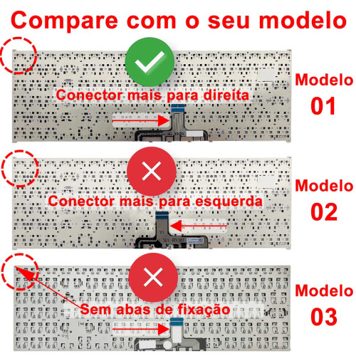Teclado para Samsung Book E30 BA68-12770A | BR, Preto