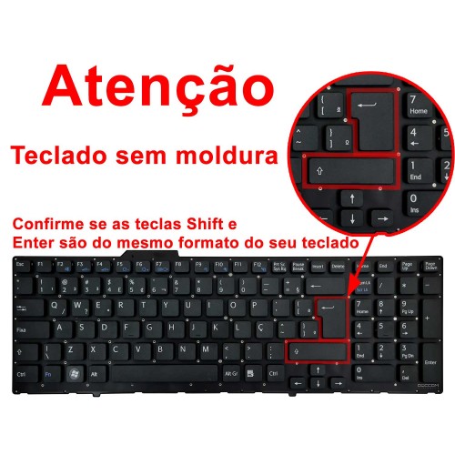 Teclado Para Sony Vaio  Vpc-f116fx Vpc-f117fd  - Sem Moldura