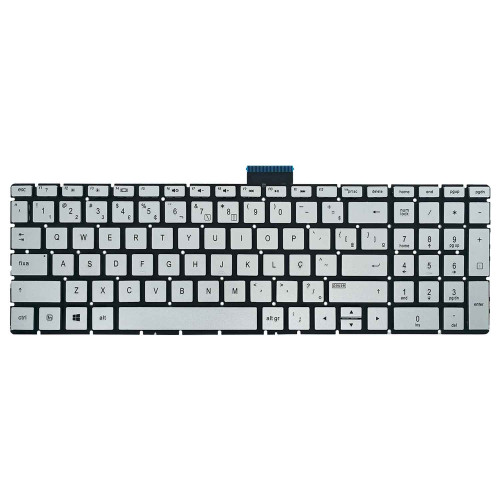 Teclado Para HP 15-cs0051wm 15-cs0072wm - Prata ABNT2