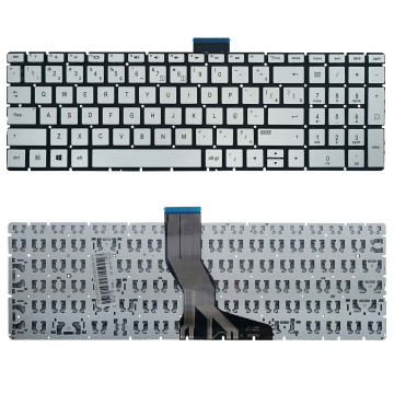 Teclado Para HP 15-cs0051wm 15-cs0072wm - Prata ABNT2